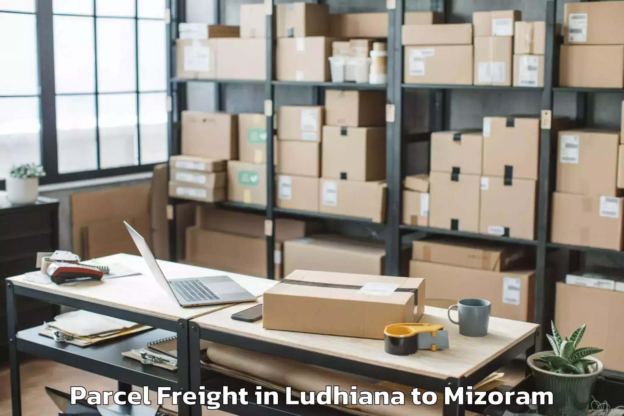 Affordable Ludhiana to Tlangnuam Part Parcel Freight